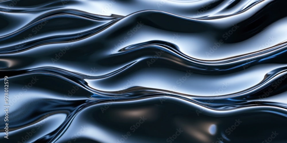 Obraz premium Abstract Metallic Waves