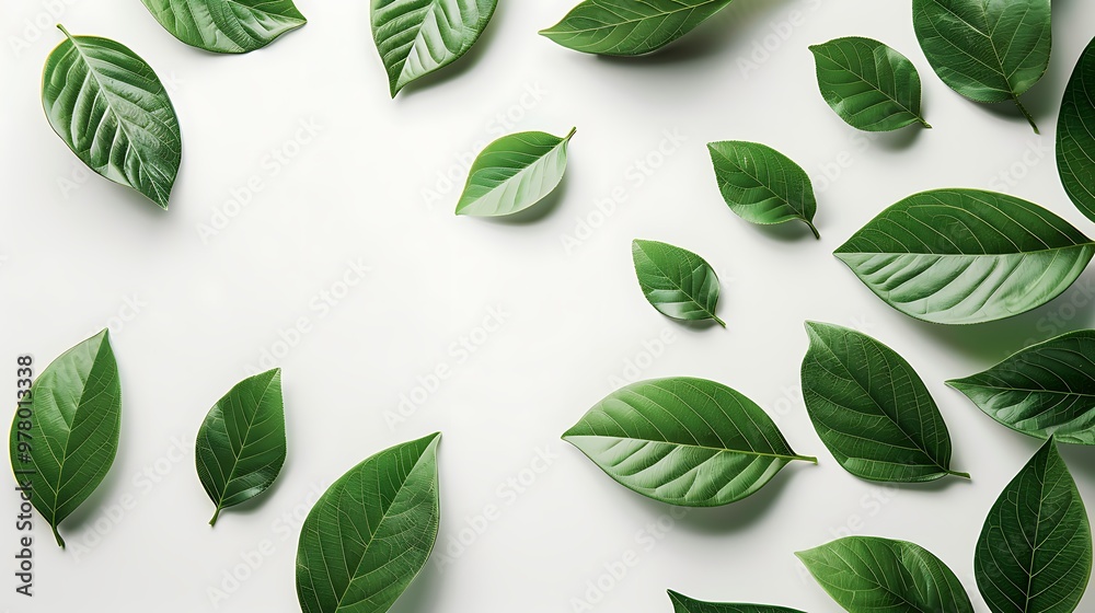 Leaves on white background Leaves on white background
