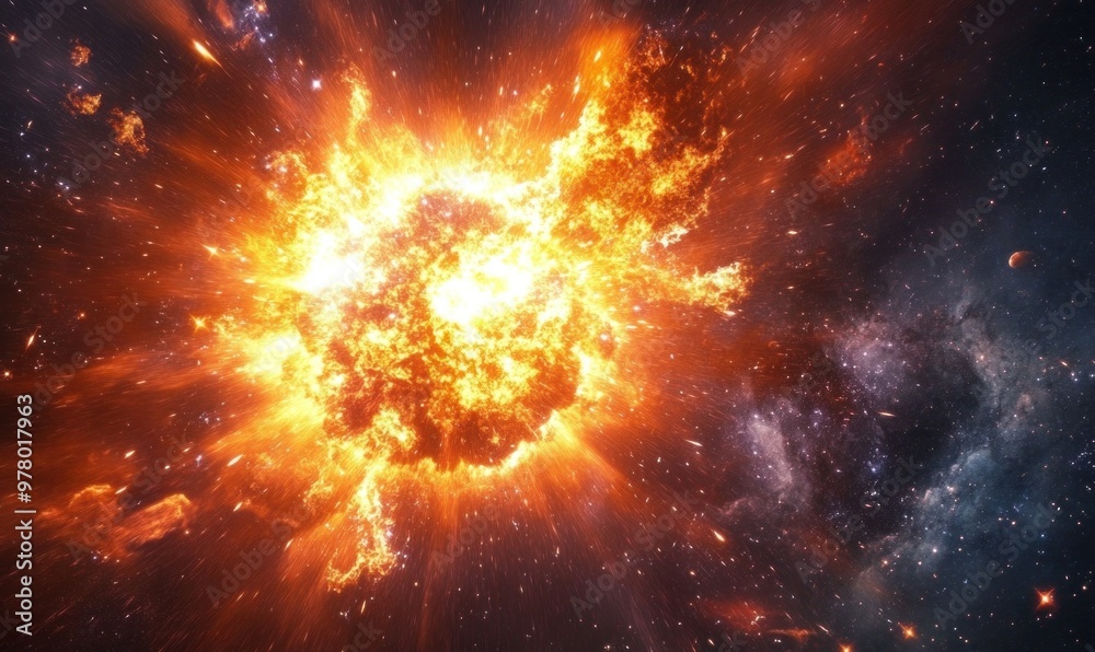 Fototapeta premium Stellar Explosion in Space