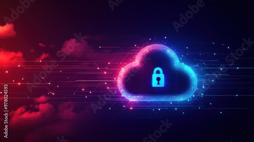 Wallpaper Mural Cloud security services. Data protection and cybersecurity in cloud computing environments Torontodigital.ca