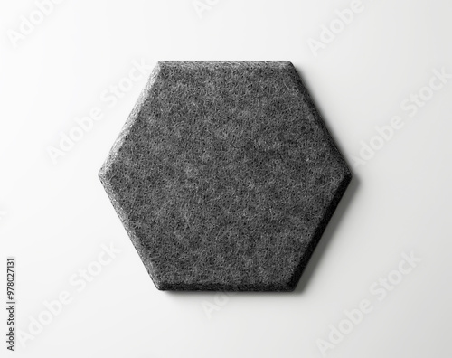 Hexagon felt acoustic panels, modern interior design, soundproofing decor, geometric wall decoration, stylish felt panels for home, acoustic treatment panels
