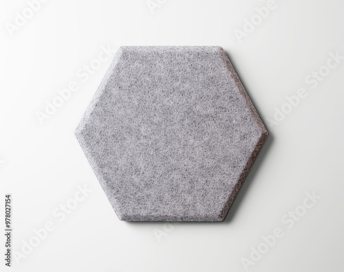 Hexagon felt acoustic panels, modern interior design, soundproofing decor, geometric wall decoration, stylish felt panels for home, acoustic treatment panels photo