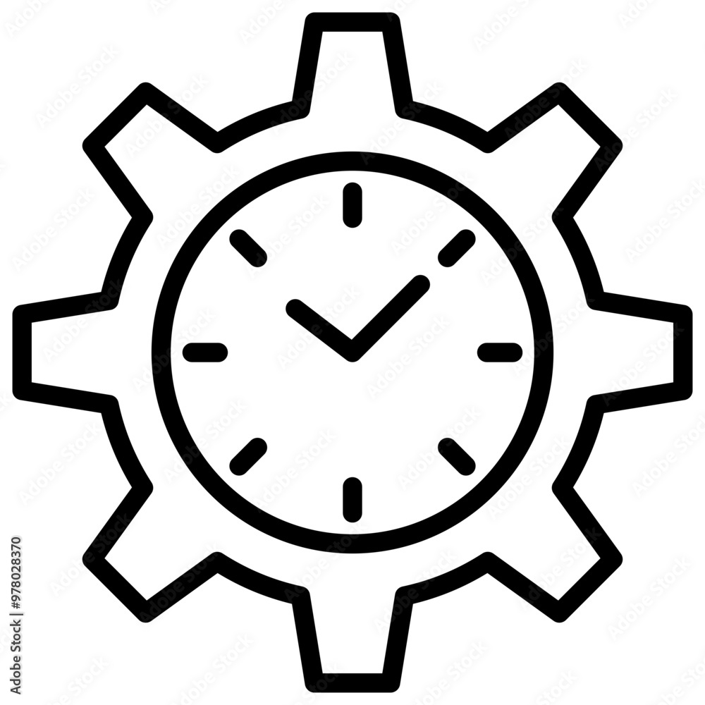 Time management icon with line style Time management icon with line style