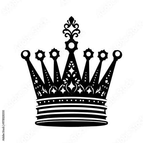 "Regal Radiance: The Crown Vector Majesty"