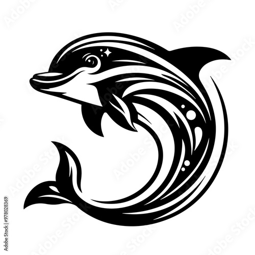 "Echoes of the Deep: A Dolphin Vector Adventure"