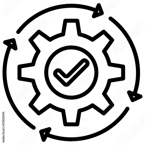 Process icon with line style