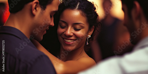 The Rhythm of the Heart: Dancing couples moving in sync, their hearts beating together.