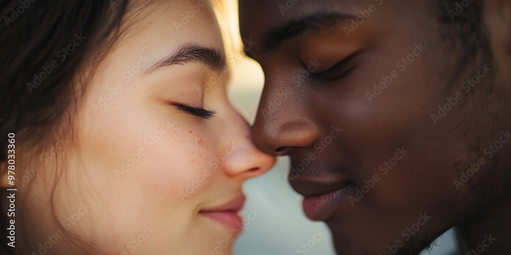 Smitten Glances and Hidden Smiles: A young couple sharing a private moment, their faces obscured by a romantic haze.
