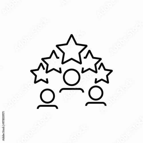 all stars team icon sign vector