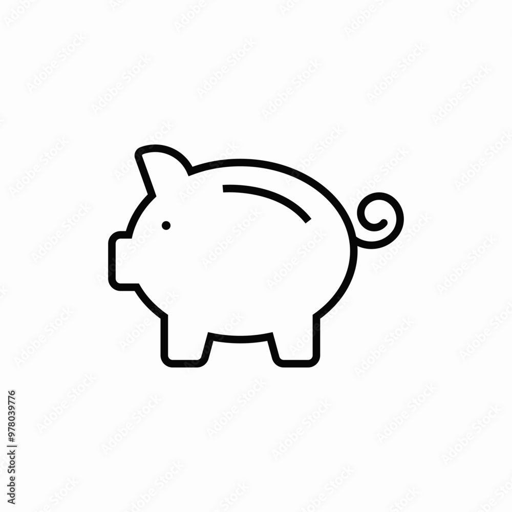 piggy bank icon sign vector piggy bank icon sign vector