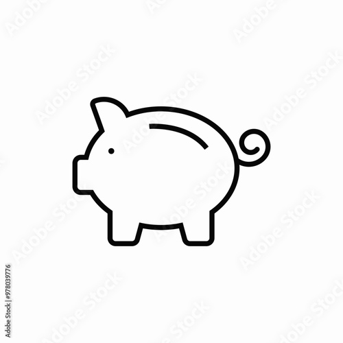 piggy bank icon sign vector