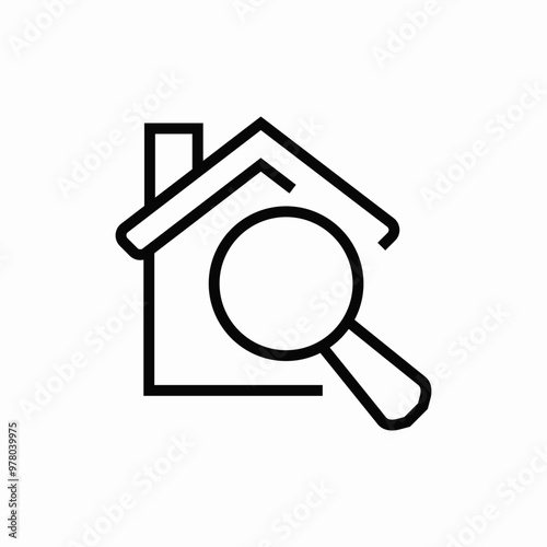 search house property icon sign vector