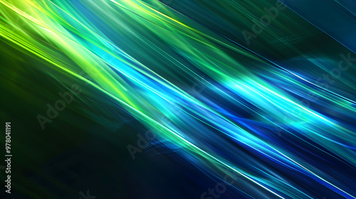 Abstract blue and green fiber optic 