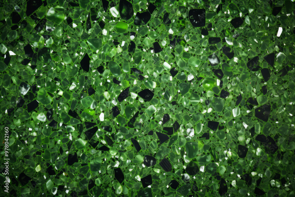 Processed collage of green terrazzo floor surface texture. Background for banner, backdrop Processed collage of green terrazzo floor surface texture. Background for banner, backdrop