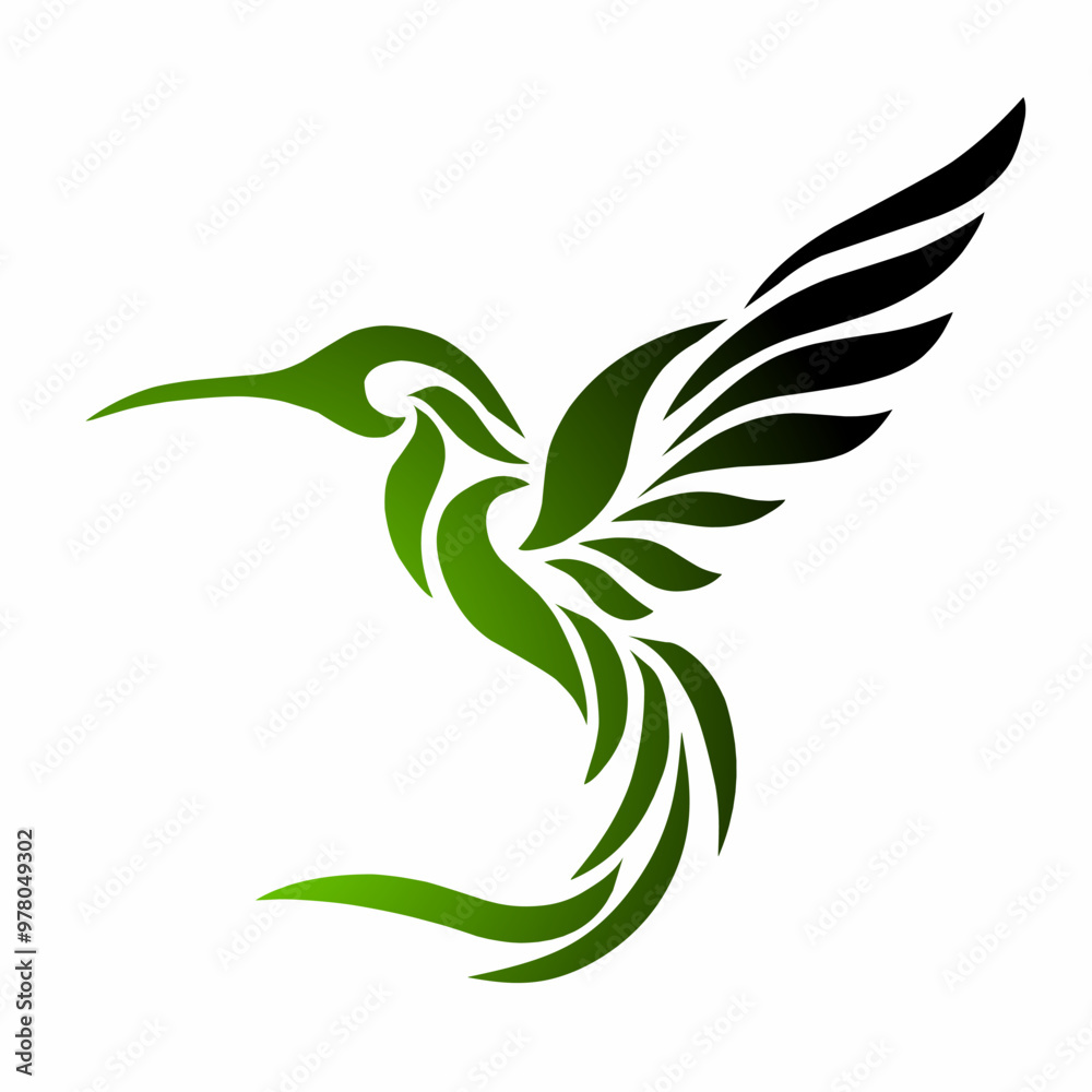 illustration vector graphic of tribal art designs hummingbird clip art