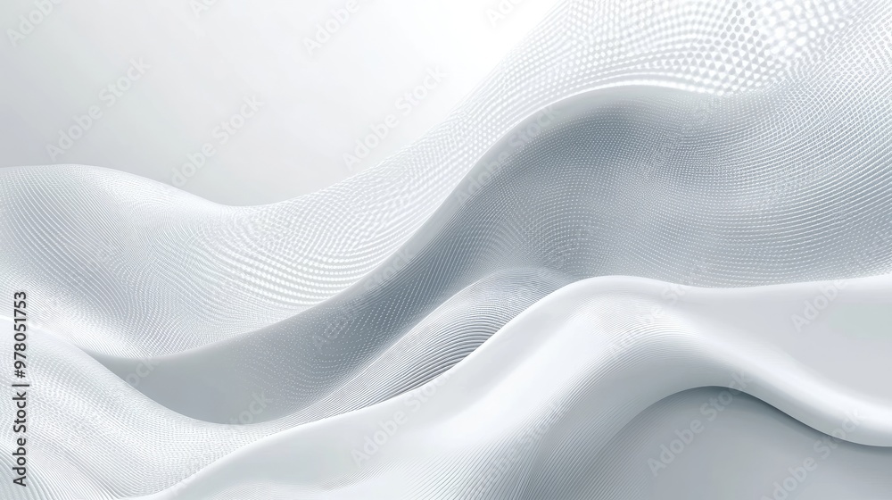 Fototapeta premium Abstract white wave background. Perfect for website designs and social media.