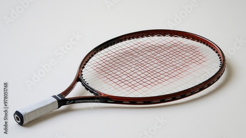 Badminton racket, on the white background