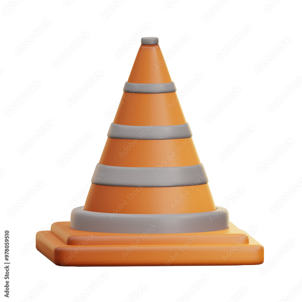 3d illustration of traffic cone 3d illustration of traffic cone