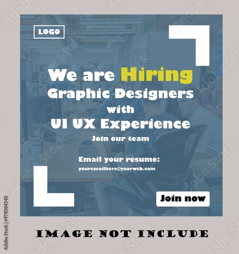 we are hiring graphic designer social media post design