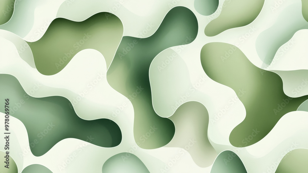A soft green organic pattern design with rounded, irregular shapes that mimic plant leaves. The pattern flows naturally, with smooth edges and subtle gradients creating a soothing, earthy texture. A soft green organic pattern design with rounded, irregular shapes that mimic plant leaves. The pattern flows naturally, with smooth edges and subtle gradients creating a soothing, earthy texture.