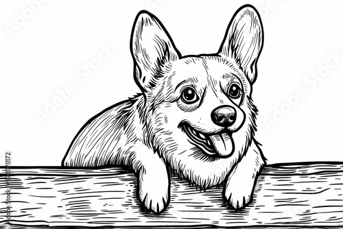 Cute coloring page featuring a playful dog for kids creativity.