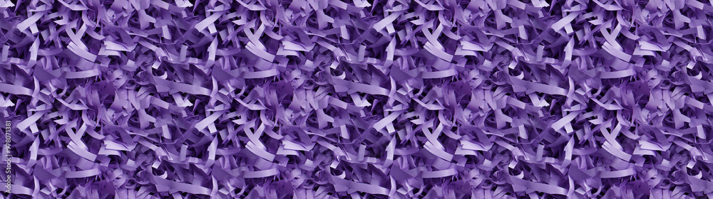 Fototapeta premium shredded paper filler in amethyst purple color with thin, delicate strips, shredded paper filler texture background