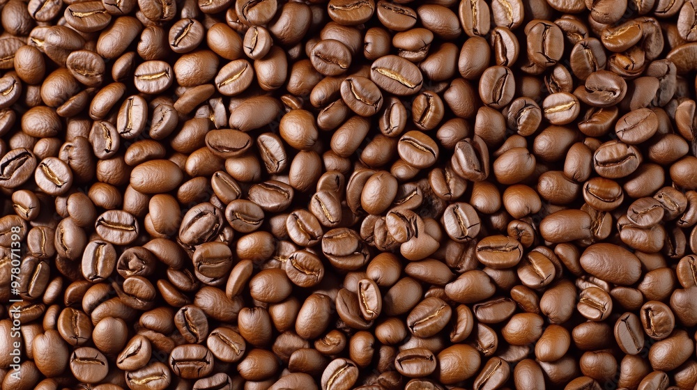 Sharp focus coffee beans background captured studio lighting detail clarity. AI generated Sharp focus coffee beans background captured studio lighting detail clarity. AI generated