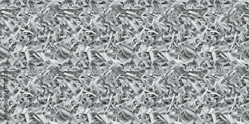 shredded paper filler in ash gray color with thin, delicate strips, shredded paper filler texture background