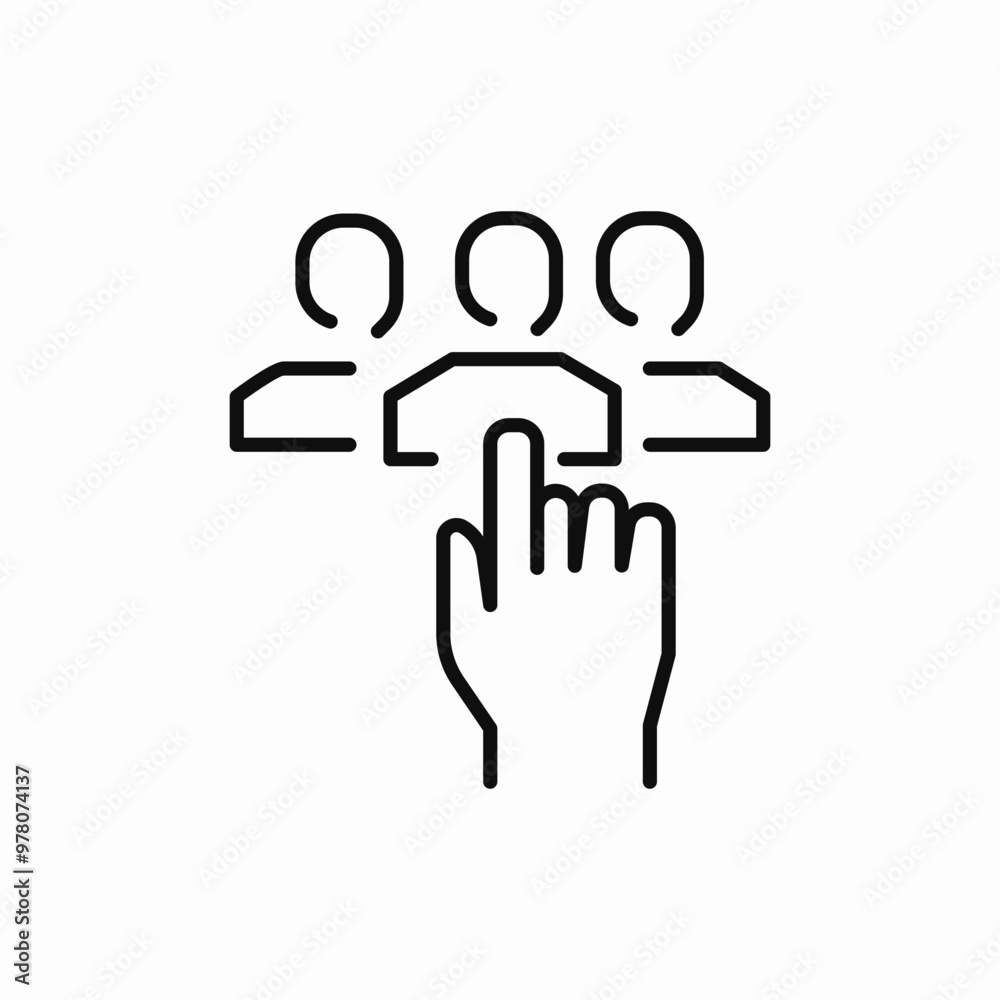 hr recruitment icon sign vector hr recruitment icon sign vector