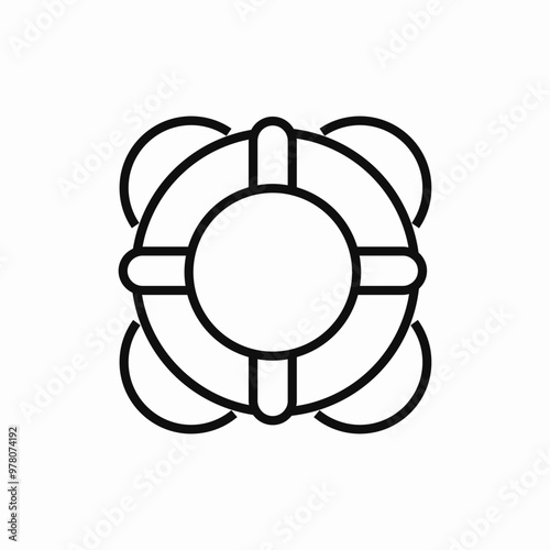 lifebuoy support icon sign vector