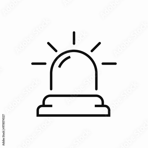 sos siren ring icon sign vector