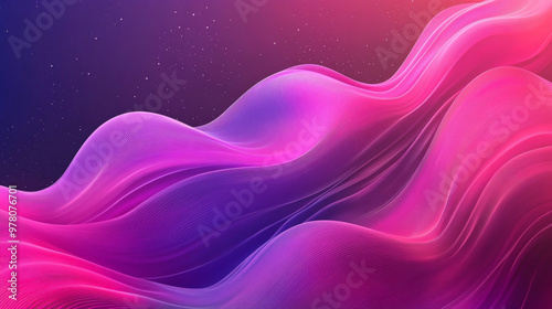 A bold background with flowing gradient waves in neon pink and rich violet, creating a high-energy and futuristic visual effect.