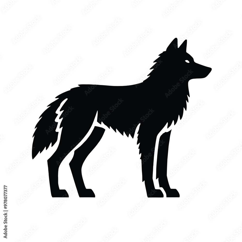 Alert Wolf Silhouette Alert Wolf Silhouette