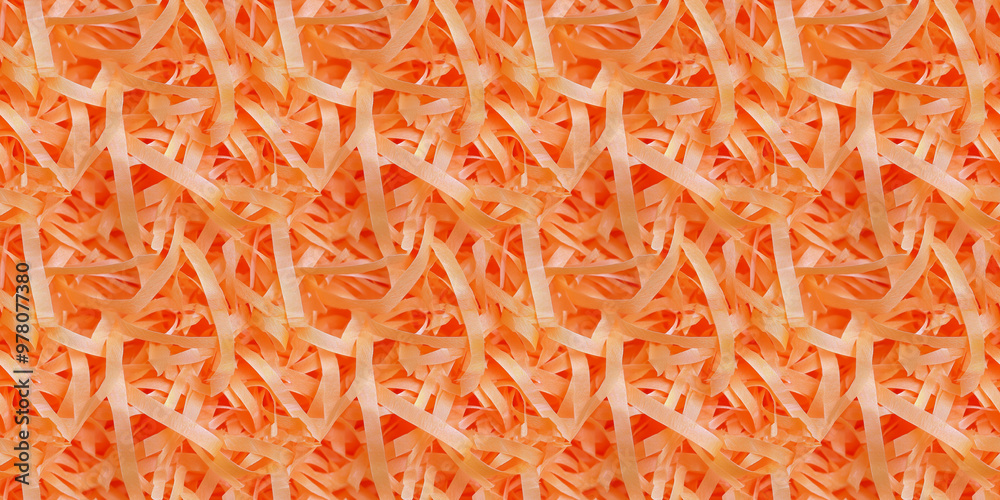 shredded paper filler in cantaloupe color with thin, delicate strips, shredded paper filler texture background shredded paper filler in cantaloupe color with thin, delicate strips, shredded paper filler texture background