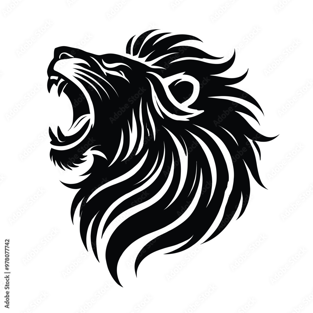 Lion Roaring Silhouette Lion Roaring Silhouette