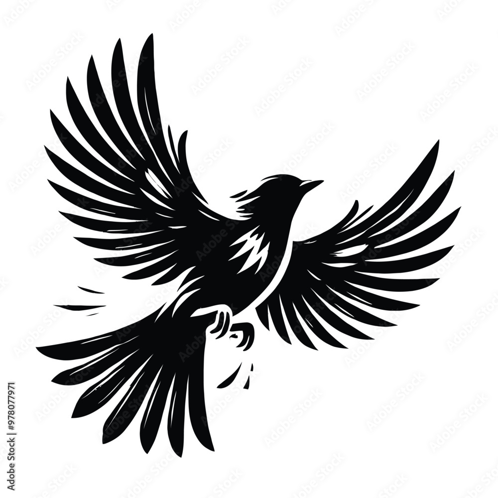 Naklejka premium Flying Bird Silhouette