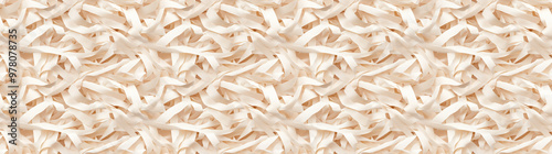 shredded paper filler in champagne color with thin, delicate strips, shredded paper filler texture background photo