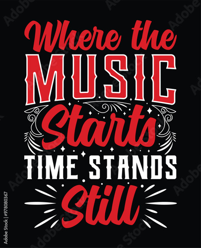 musical typography t shirt design , instrumental based typography t shirt designs, typography design template with gradient background and instruments guitar, acoustic guitar, banjo