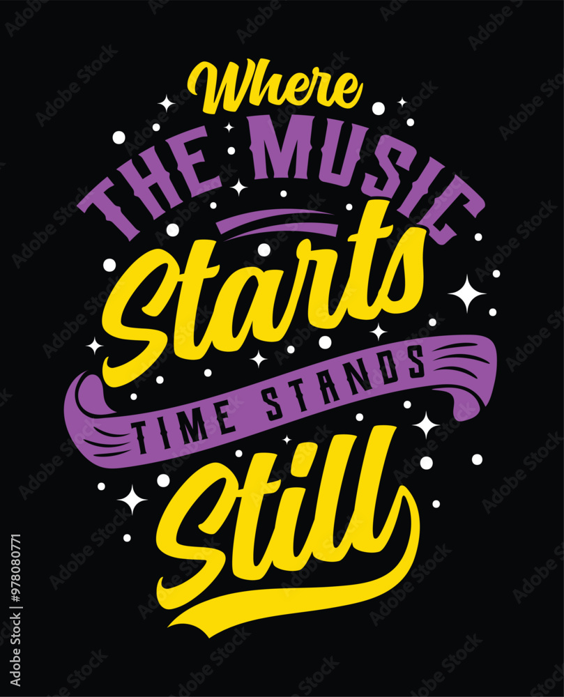 musical typography t shirt design , instrumental based typography t ...