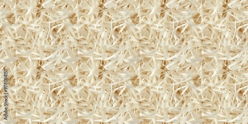 shredded paper filler in dusty beige color with thin, delicate strips, shredded paper filler texture background