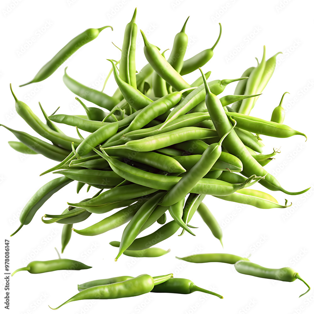 Falling Green Beans, Fresh Vegetables, Transparent PNG
