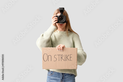 Protesting female photograp...