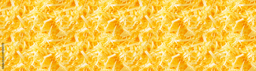 shredded paper filler in yellow color with thin, delicate strips, shredded paper filler texture background shredded paper filler in yellow color with thin, delicate strips, shredded paper filler texture background
