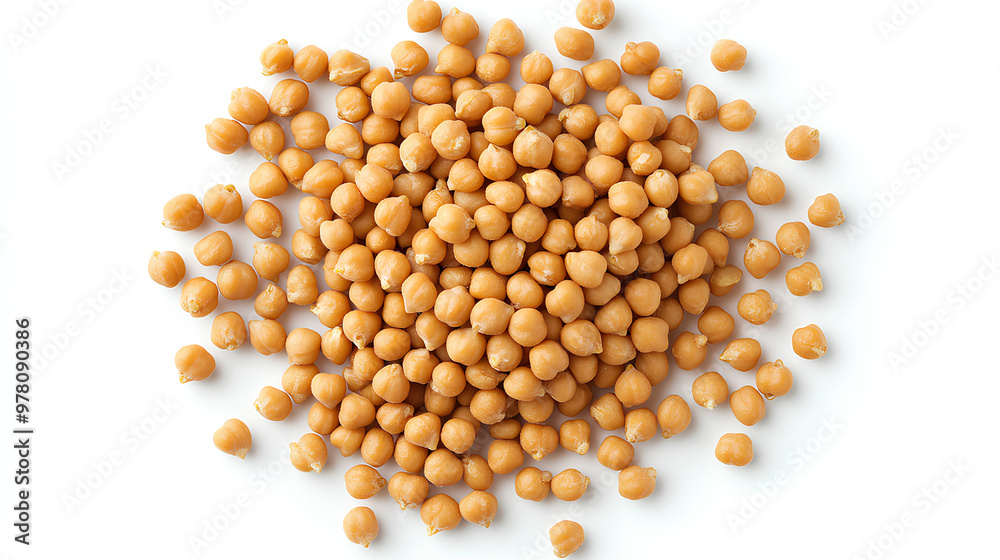 Heap of preserved chickpeas isolated on white background Heap of preserved chickpeas isolated on white background