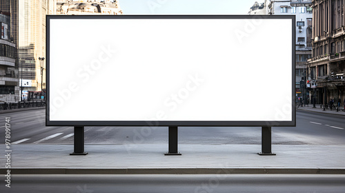 Blank Billboard Mockup in Urban City Setting for Your Next Advertisement