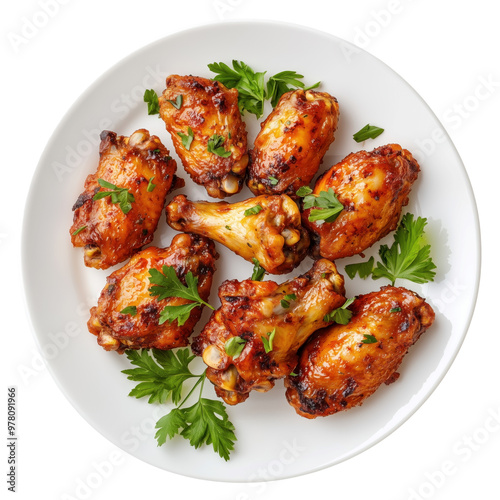 Barbeque chicken wing transparent background photo