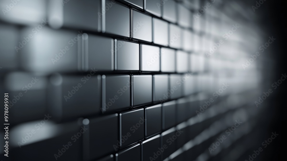 Monochrome brick wall with alternating matte and glossy bricks, subtle gradient lighting, minimal design, futuristic style, soft reflections, sharp focus Monochrome brick wall with alternating matte and glossy bricks, subtle gradient lighting, minimal design, futuristic style, soft reflections, sharp focus