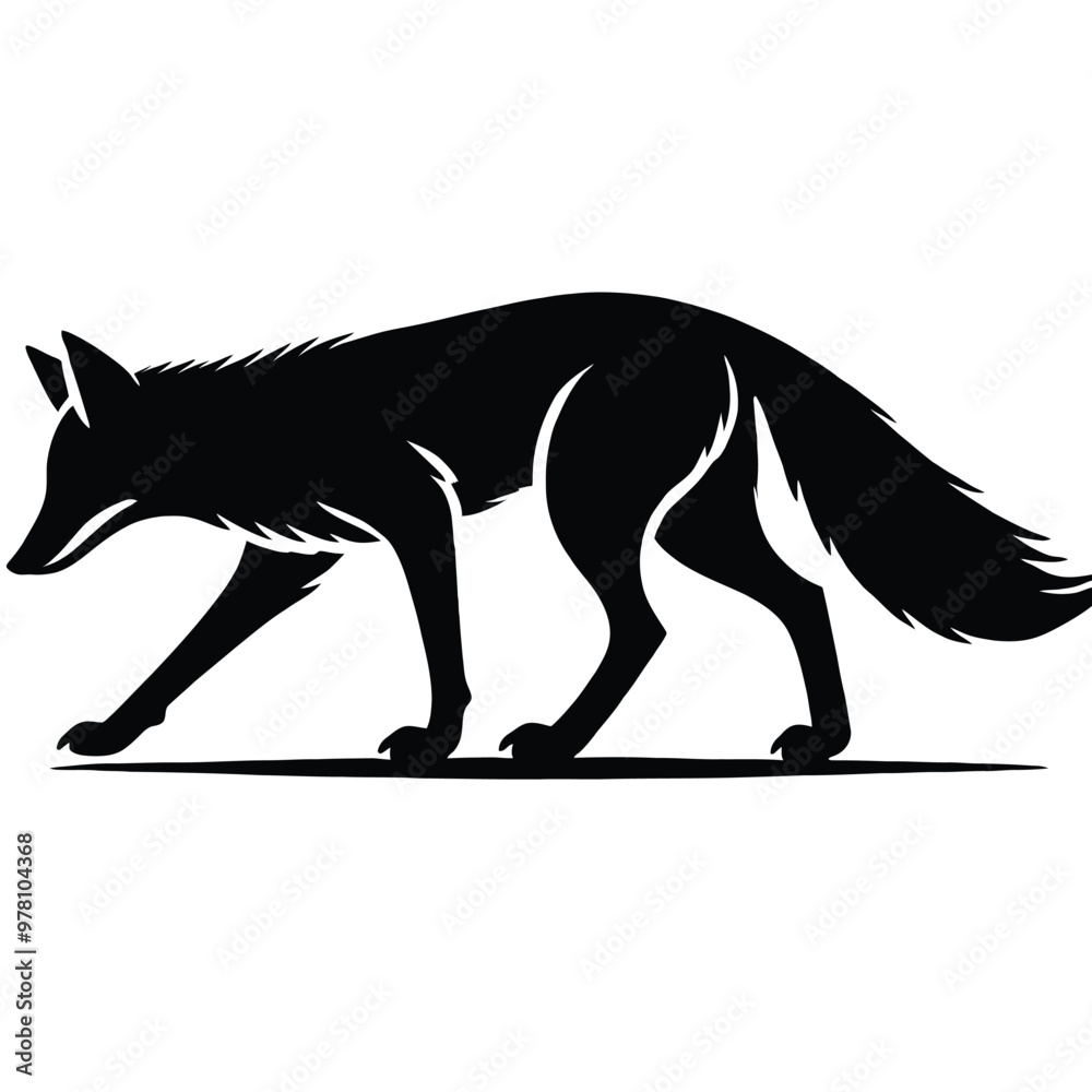 Obraz premium Wolf Silhouette