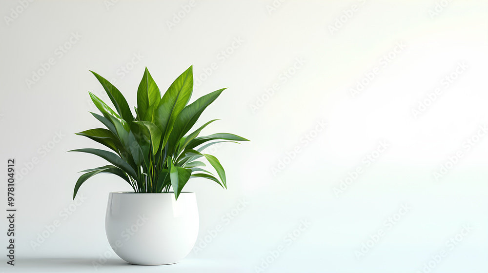 Modern indoor plant isolate on white background Modern indoor plant isolate on white background