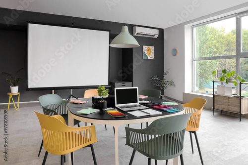 Interior of conference room...